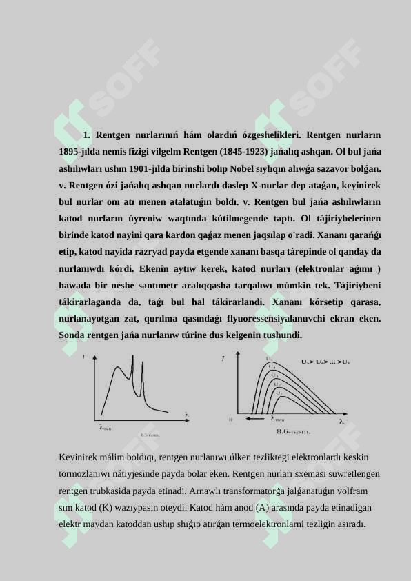 Rentgen nurlari Mozli nizami 2