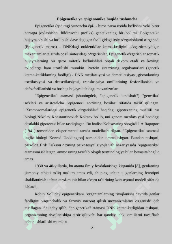 Epigenetika va epigenomika 2