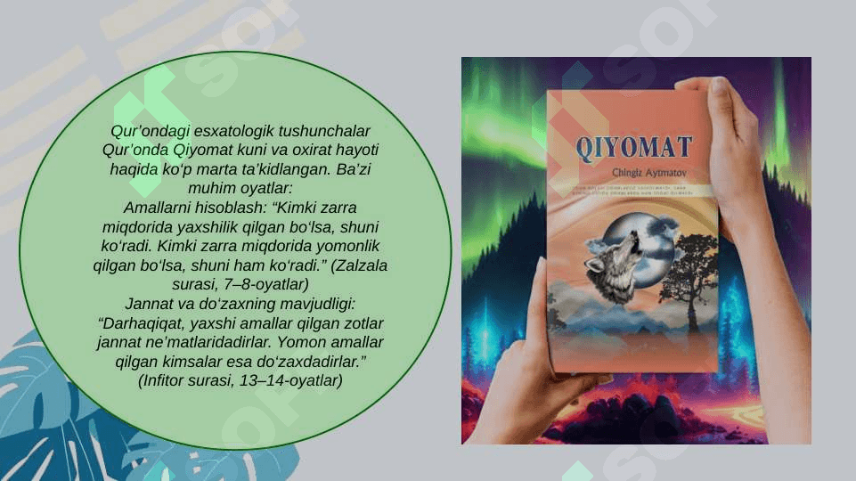 Esxatologiyaning mohiyati ( qiyomat va oxirat dunyosi ) 7