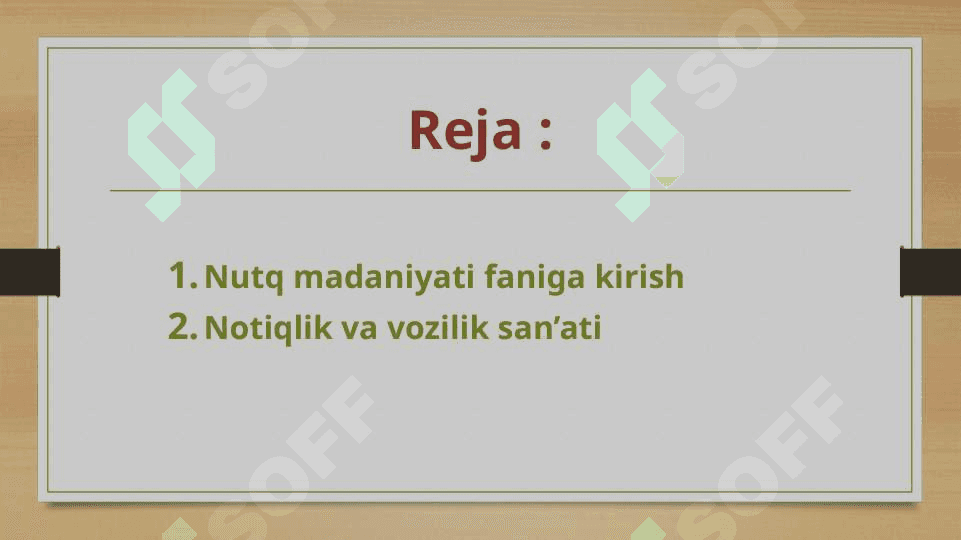 Nutq madaniyati fanning maqsad va vazifalari 2