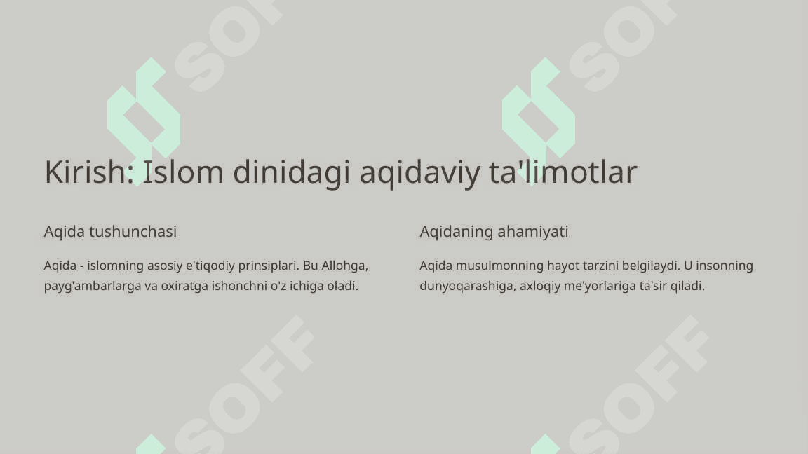 Islom aqidaviy maktablari va yo'nalishlari haqida 3