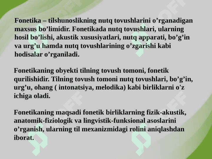 Fonetik haqida ma'lumot. Fonetika va uning turlari 3