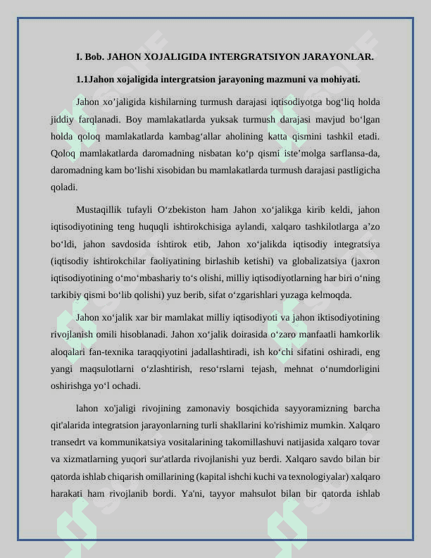 JAHON BIRJALARINING RIVOJLANISH TARIXI VA TENDENSIYALARI 4