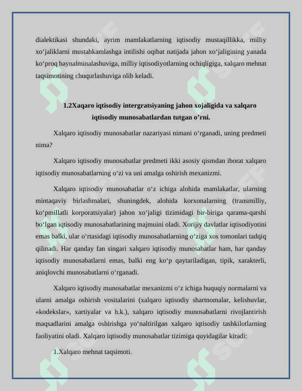 JAHON BIRJALARINING RIVOJLANISH TARIXI VA TENDENSIYALARI 6