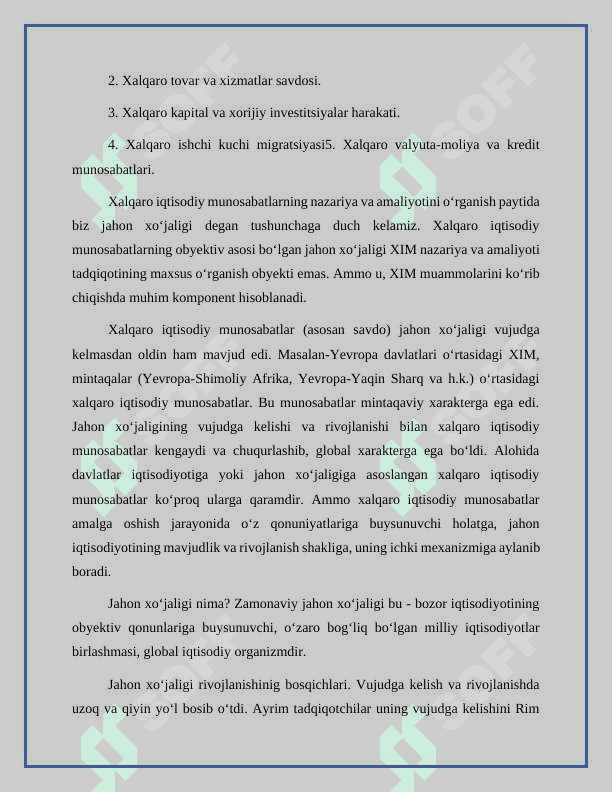 JAHON BIRJALARINING RIVOJLANISH TARIXI VA TENDENSIYALARI 7