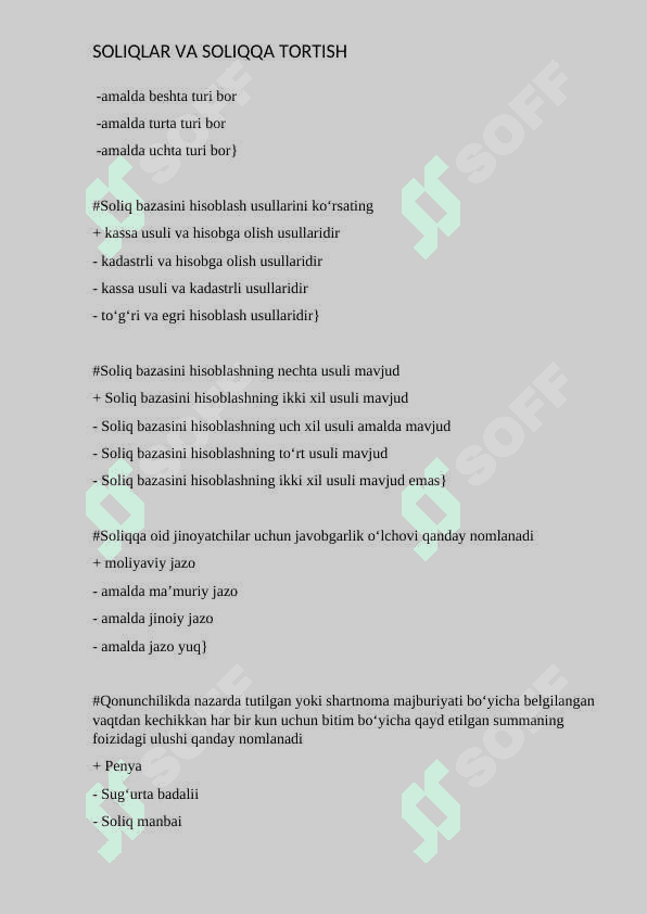 SOLIQ VA SOLIQQA TORTISH SAVOL VA JAVOBLARI docx 3