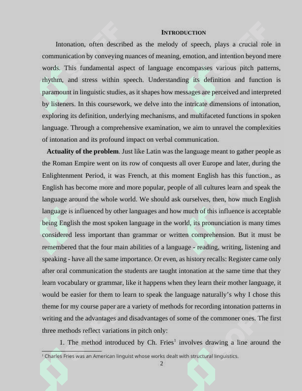 COMPONENTS OF INTONATION AND THE STRUCTURE OF ENGLISH  INTONATION GROUP 2