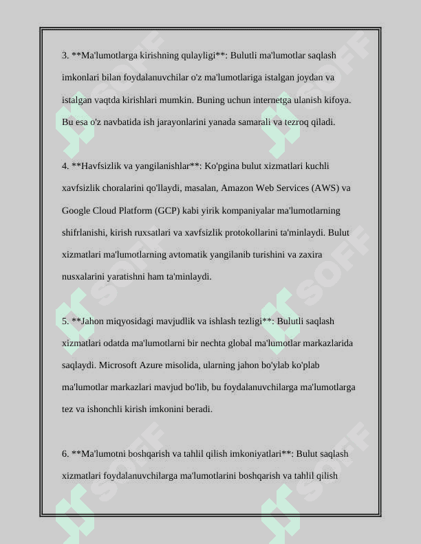BULUTLI TEXNOLOGIYALAR 8