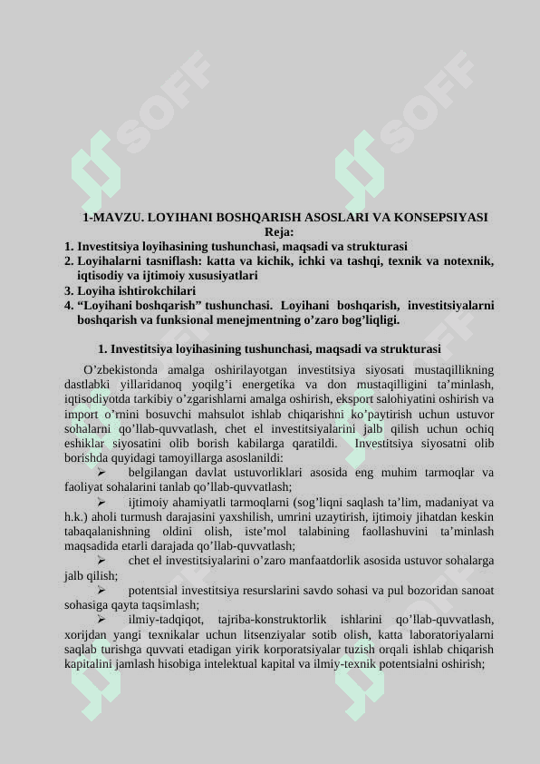 Loyihalarni boshqarish UMK 3