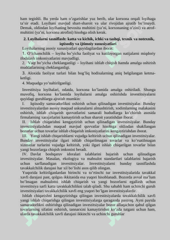 Loyihalarni boshqarish UMK 8