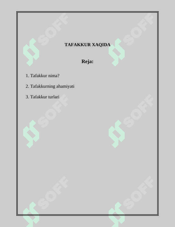 TAFAKKUR XAQIDA 2