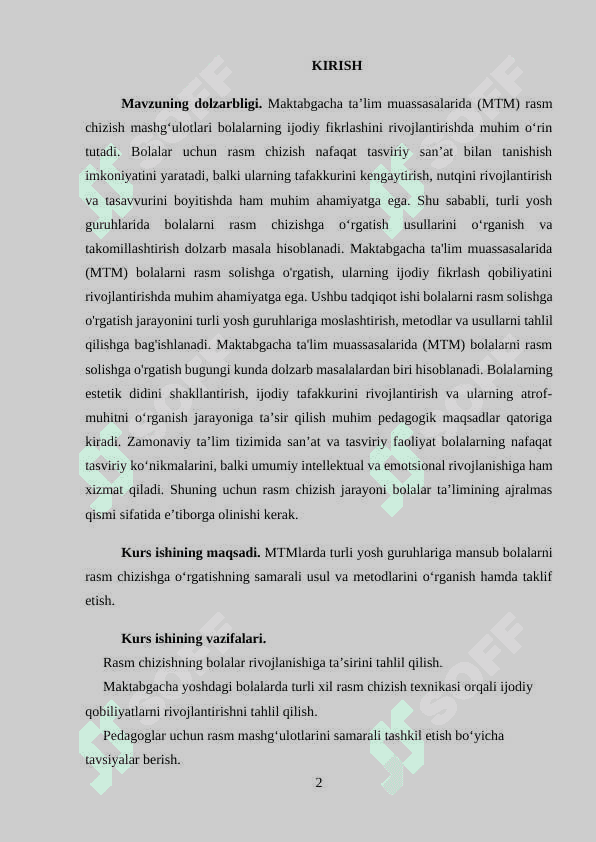 MTMlarda turli yosh guruhlarida bolalarni rasm solishga o'rgatish 2