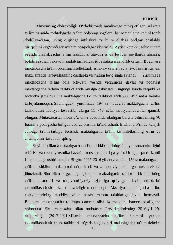 Mustaqillik yillarida maktabgacha ta’lim tizimini rivojlantirishning asosiy yo‘nalishlari 3