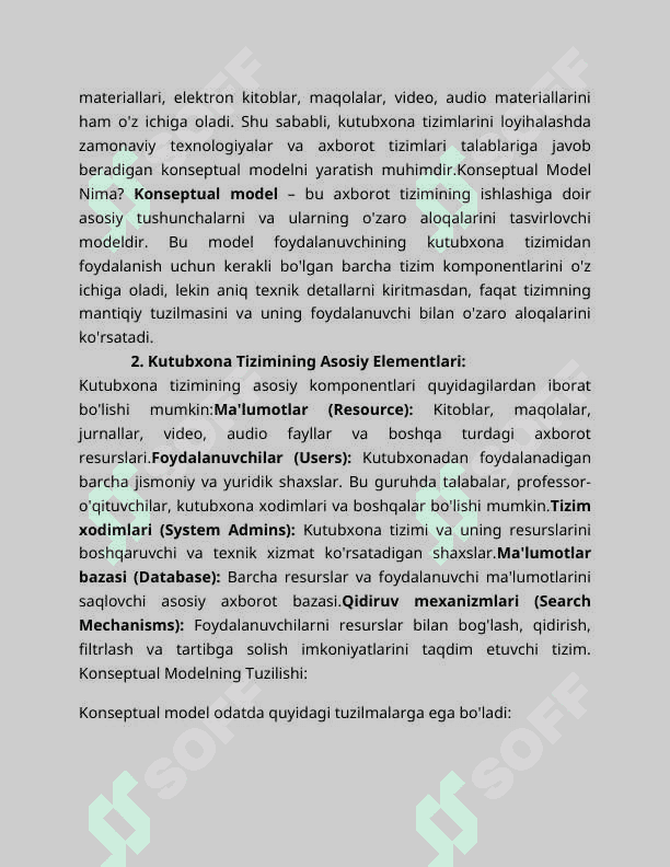 KUTUBHONA KONSEPTUAL MANTIQIY,AXBOROT TIZIMLARINI LOYIHALASH 6