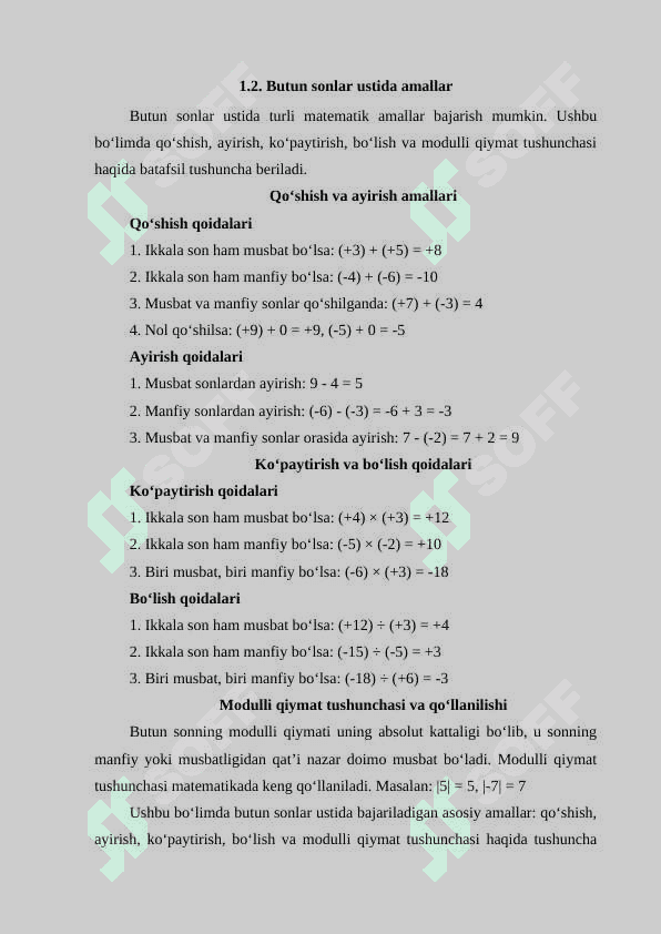 Matematika kurs ishi 8