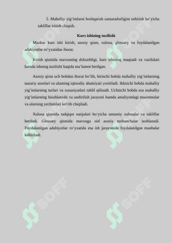 Soliq va soliqqa tortish fanidan kurs ishi 4