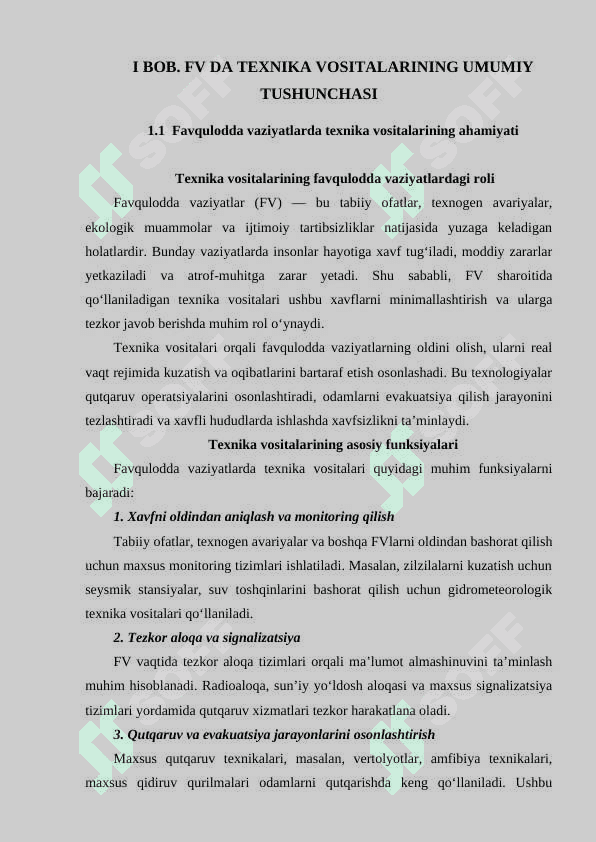 FV da foydalaniladigan texnik...  kurs ishi 5