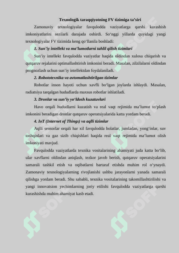 FV da foydalaniladigan texnik...  kurs ishi 7