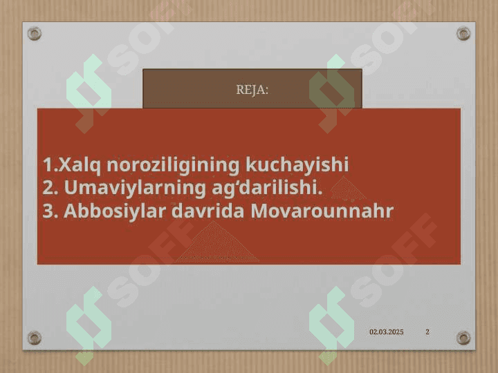 Abbosiylar davrida Xurosonva Movarounnahr 2