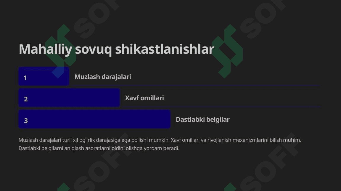 Past haroratning mahalliy ta'siridan sog‘liqning buzulishi 7
