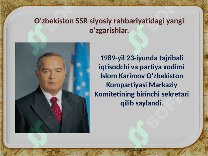 O‘zbekiston mustaqillikka erishish ostonasida 3