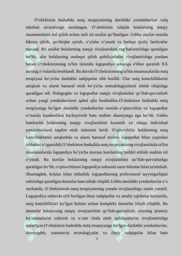 O'zbekistonda logopediyaning rivojlanishi 7