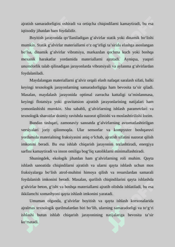 G’alvirlarni tuzilishi va ishlash prinsipi. 2