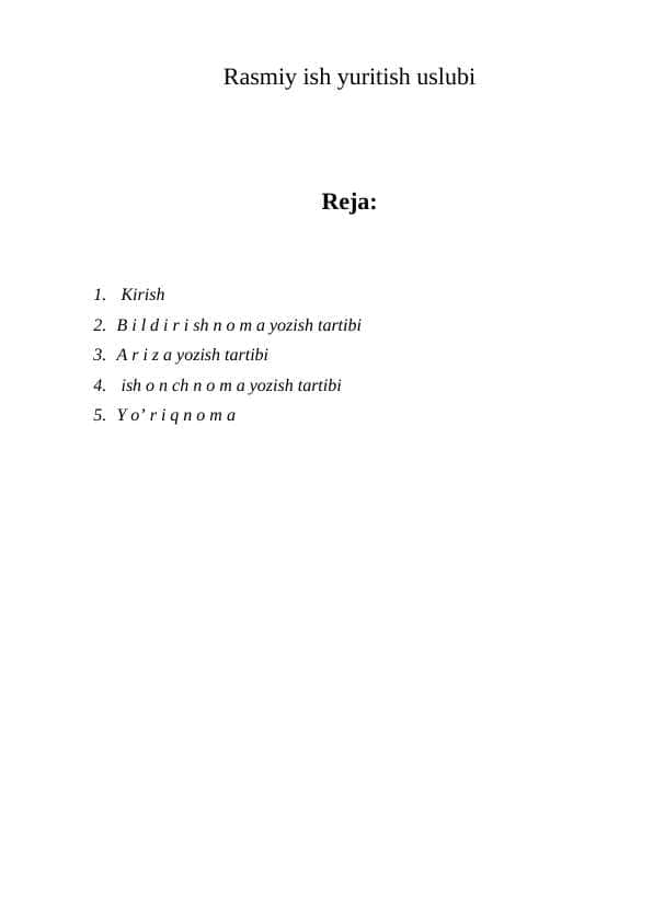 Rasmiy ish yuritish uslubi