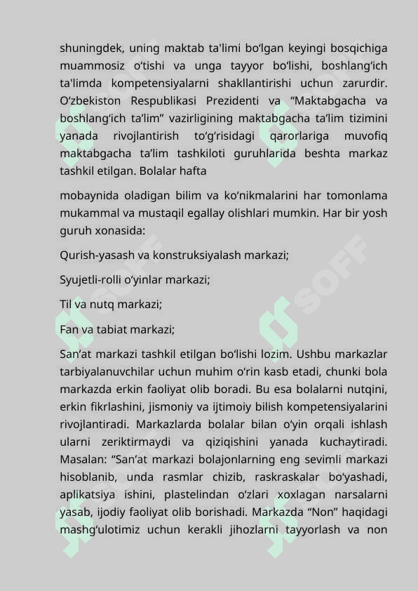 “ILK QADAM” DAVLAT O‘QUV DASTURI ASOSIDA FAOLIYAT MARKAZLARIDA 3