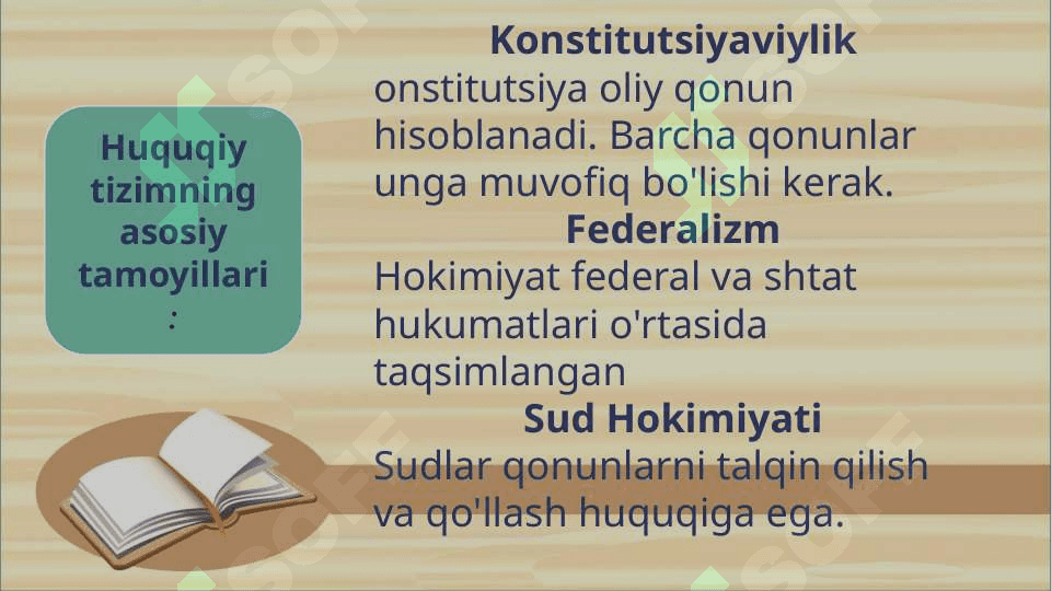 Eng yangi davrda AQSH huquqining shakllanishi va asosiy belgilari 2