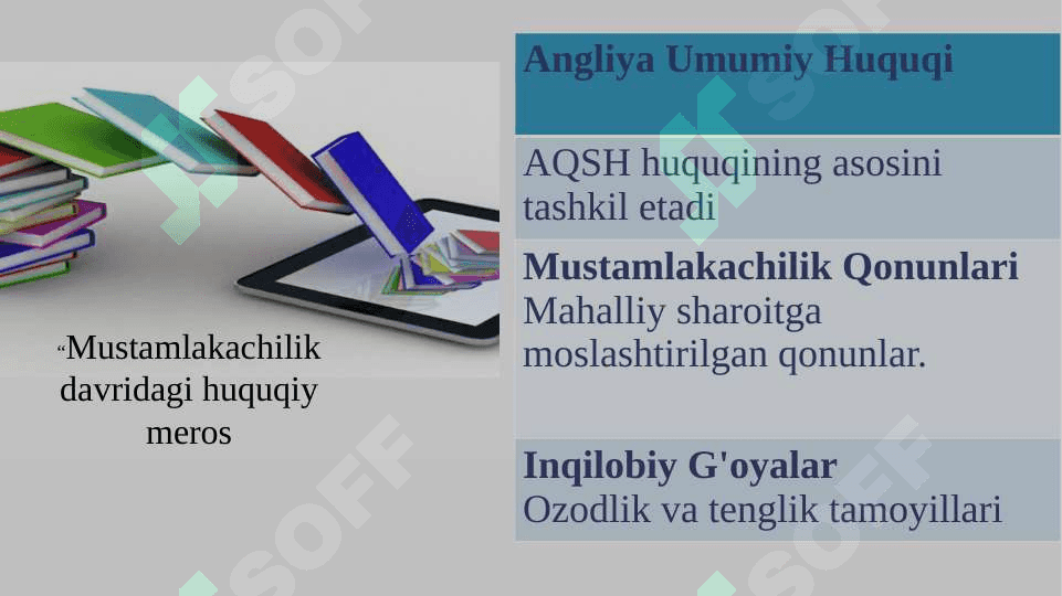 Eng yangi davrda AQSH huquqining shakllanishi va asosiy belgilari 3