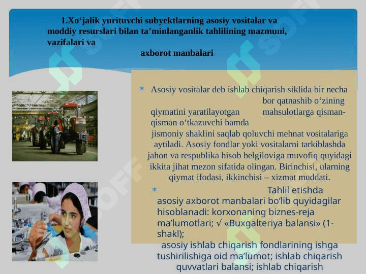 Moddiy resurslar bilan taʼminlanganlik va ulardan foydalanish tahlili 2