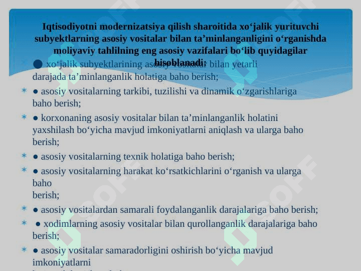 Moddiy resurslar bilan taʼminlanganlik va ulardan foydalanish tahlili 3