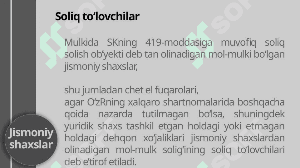 MOL-MULK SOLIGʻI 2