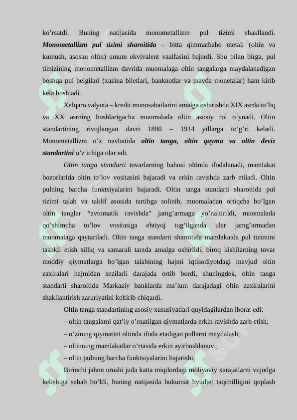 O'zbekiston Respublikasi pul tizimi va uning elementlari 5