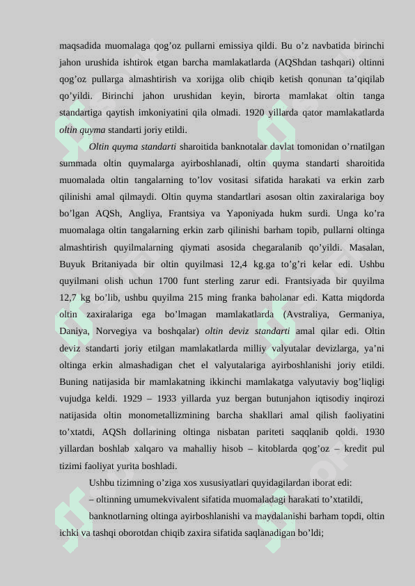 O'zbekiston Respublikasi pul tizimi va uning elementlari 6