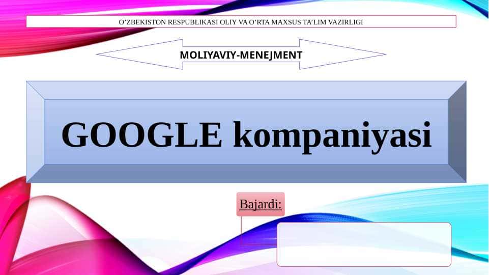 Google kompaniyasi (swot analiz)