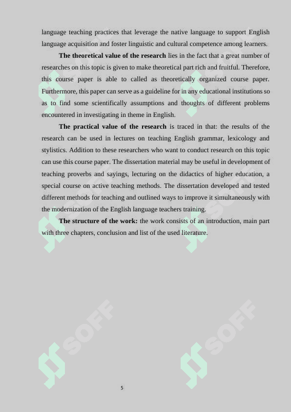 Role of native language in teaching English (different teaching approaches 5