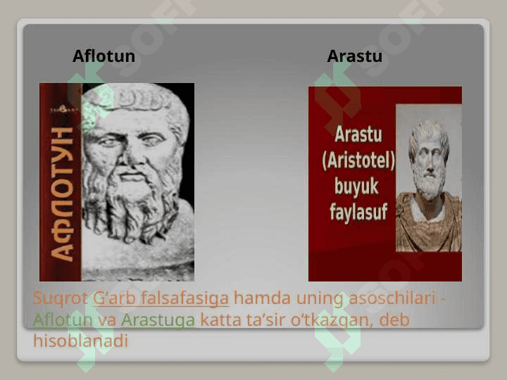 Suqrot buyuk mutafakkir mavzuida tarixiy badia tayyorlash. 6