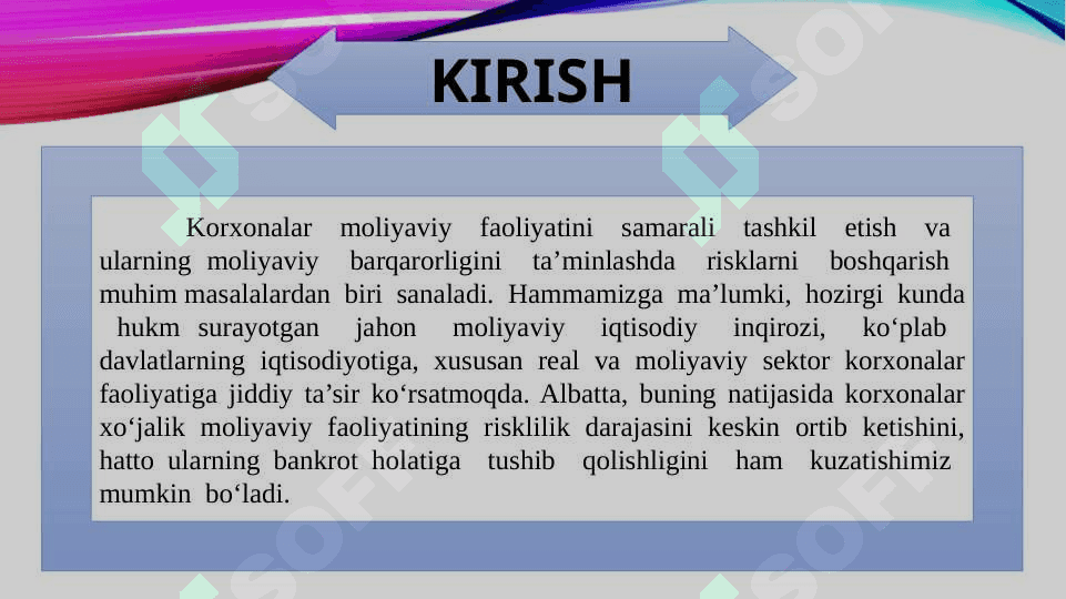 Moliyaviy risklar tasniflanishi 3