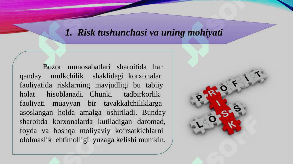 Moliyaviy risklar tasniflanishi 4