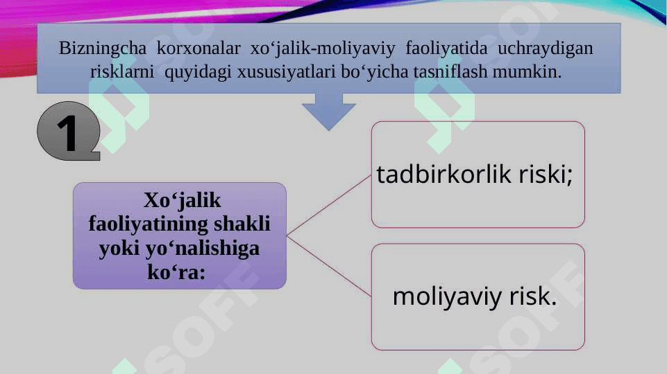 Moliyaviy risklar tasniflanishi 8