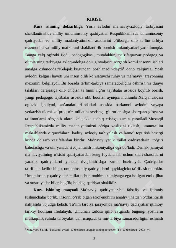 BOSHLANG`ICH TA`LIM FANLARINI O`QITISH JARAYONIDA SHARQ MUTAFAKKIRLARI MEROSIDAN FOYDALANISH (O`QISH, ODOBNOMA, ATROFIMIZDAGI OLAM VA MATEMATIKA DARSLARI 3