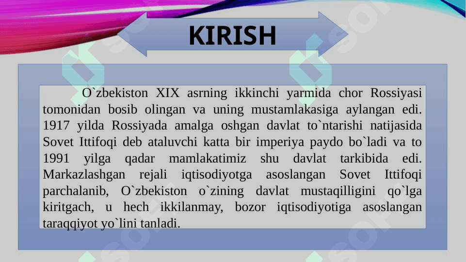 O’ZBEKISTONNING BOZOR IQTISODIYOTIGA O’TISH XUSUSIYATLARI 3