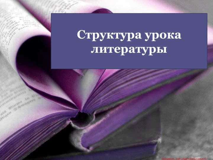 Структура урока литературы