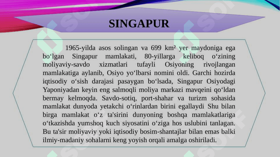 Singapur davlatining investitsiya jalb qilishdagi tajribasi 3