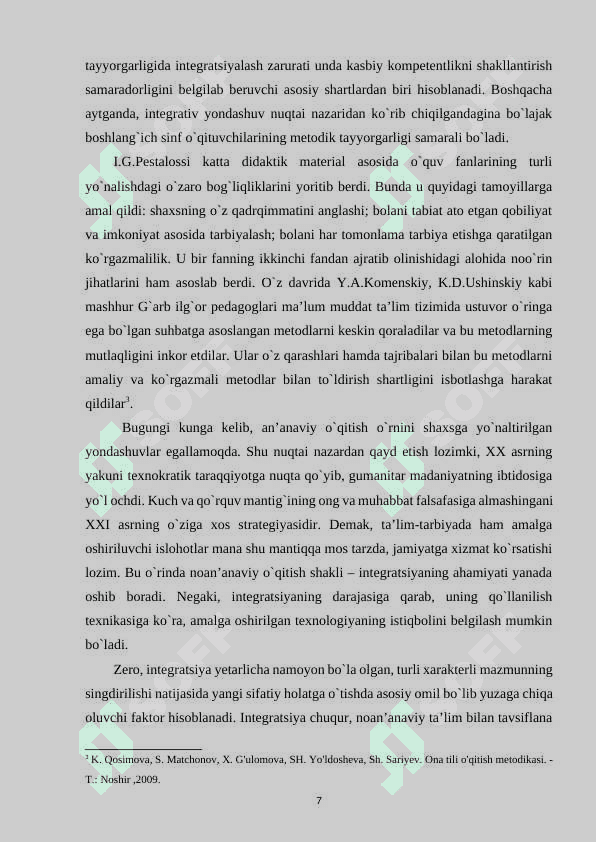 Boshlang‘ich sinflarda ta’limni tashkil qilish texnologiyalari 7