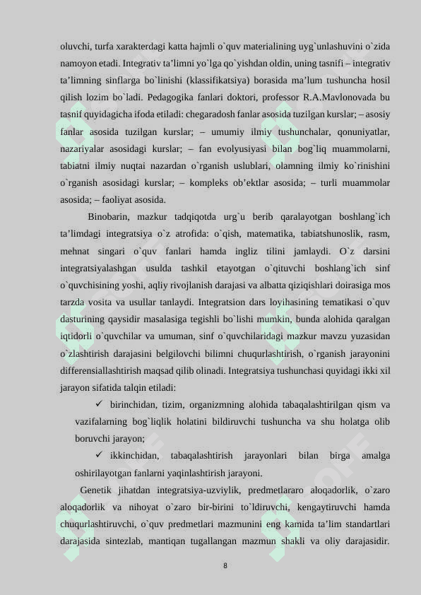 Boshlang‘ich sinflarda ta’limni tashkil qilish texnologiyalari 8