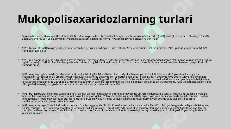 Mukopolisaxaridozlar 8