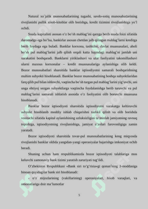 Pul kredit siyosatining vositalari 5